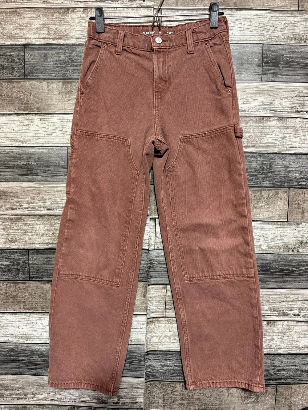 Old Navy Baggy Jeans Girls Size 12 (Inseam 25.5) Adjustable Waist Carpenter